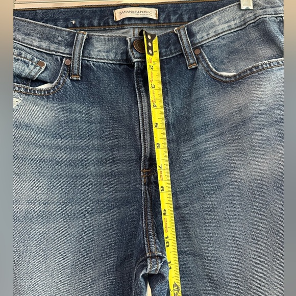 Banana Republic Medium Wash Blue Boyfriend Roby Paint Splatter Jeans Premium 30 - Picture 10 of 16
